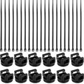 250 Pieces Magnetic Zip Tie Mount Cable Wire Management Base, 22 mm