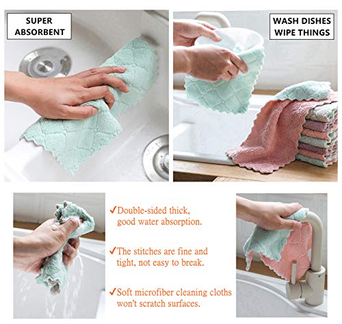 Microfiber Cleaning Cloth, Kitchen Towels, Double-Sided Microfiber Towel Lint Free Highly Absorbent Multi-Purpose Dust and Dirty Cleaning Supplies for Kitchen Car Cleaning. Pack of 12 - view 3