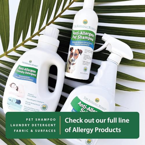 Anti-Allergen Pet Shampoo -Dog & Cat Dander Remover. Gentle Formula for Dry Sensitive Skin; Allergy Relief, (32 Oz) - view 7