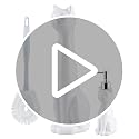 Cat 3-Piece White Ceramic Toilet Brush Holder w/White Plastic Handled Scrub Brush & Soap Dispenser - view 7