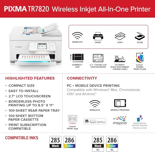 PIXMA TR7820 All-in-One Inkjet Printer (6258C002) Bundle - view 6