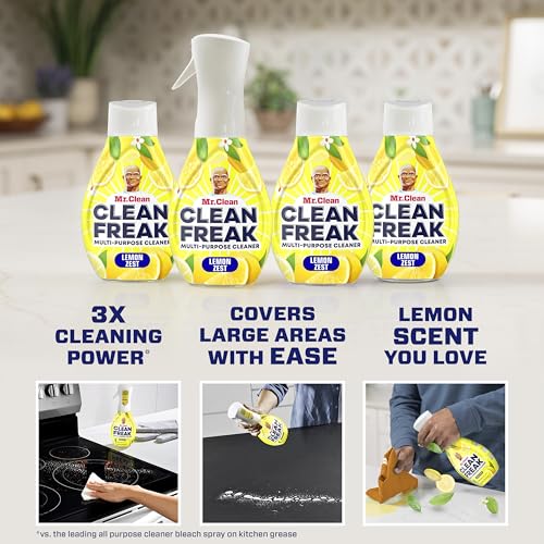 Clean Freak Multi Surface Cleaning Spray, Deep Cleaning Mist Starter Kit and Refill Bundle, Lemon Zest Scent, 64 fl oz - view 2
