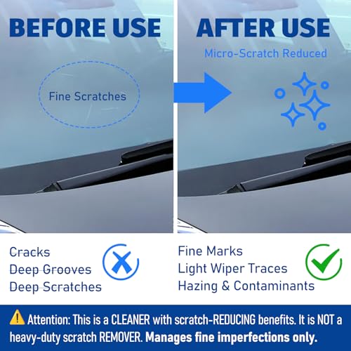 Oil Film Remover for Car Windshield - Glass Cleaner Spray Anti-Fog Rain Repellent - Removes Grease Silicone Water Spots Road Grime - Interior Exterior Windows (2, Fluid Ounces) - view 5