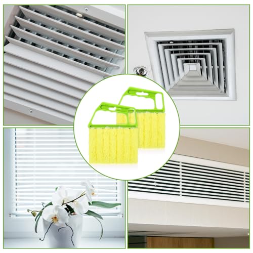 2-Pack Microfiber Blind Cleaner Tools - 7-Finger Washable Duster for Venetian Blinds, AC Vents, Fans & Wood Surfaces - Flexible Head with Non-Slip Handle - view 4