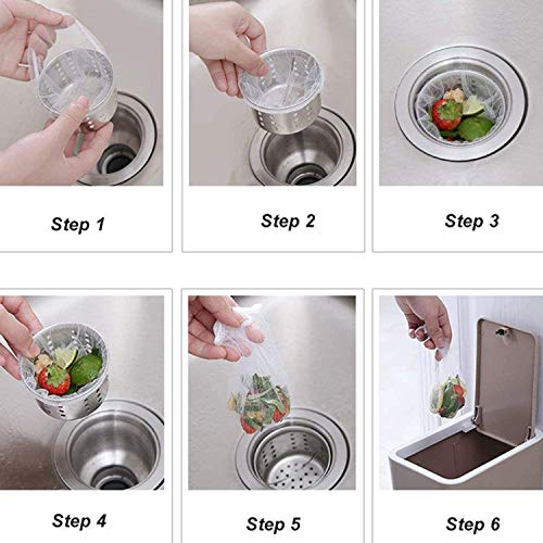 Kitchen Sink Strainer Mesh Bag- 200 PCS Disposable Sink Net Strainer Filter Bags for Sink Drain for Collecting Kitchen Food Waste Leftover Garbage - view 4