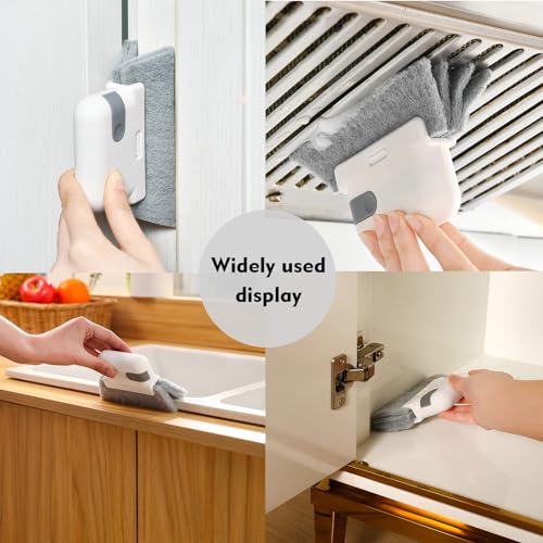 Window Cleaning Brush,Multifucation Groove Cleaning Brush for Household Use, 3 in 1 Window Sliding Door Track Cleaner, Sill, Tile Lines, Shutter, Car Vents, Keyboard, Small Spaces Clean Kit - view 6
