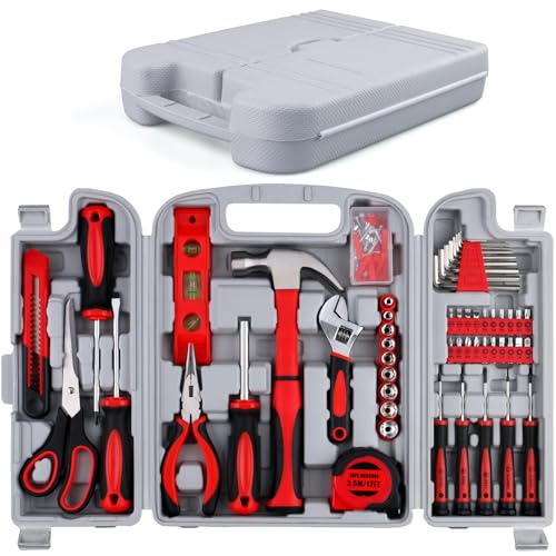 156-Piece Delicate All-Purpose Home Tool Kit in Foldable Toolbox, Unisex | Complete and Essential Hand Tools Set for General House Repairs, Garage, Apartment, Office, Dorm, Perfect Holiday Gift - view 2