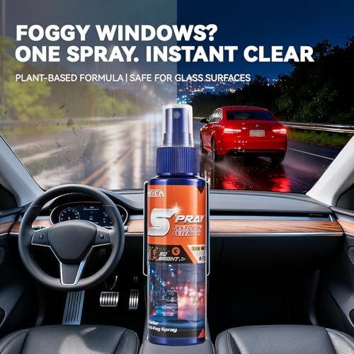 Spray Anti-Fog Interior - for Car Windshield, Bathroom Mirrors, Swim Goggles - Long-Lasting Clarity, Streak-Free Formula 100ML - view 2
