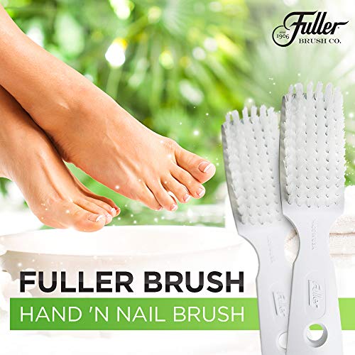 Hand 'N Nail Brush – Break & Odor Resistant Fingernail & Toenail Cleaner – for Everyday Grooming & Cleaning Finger Nails, Toe Nails, Cuticles, Hands & Feet (White) - view 2