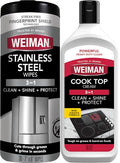 Heavy Duty Cooktop Polish & Stainless Steel Wipes - Powerful Appliance Kitchen Cleaning Kit - Packaging May Vary