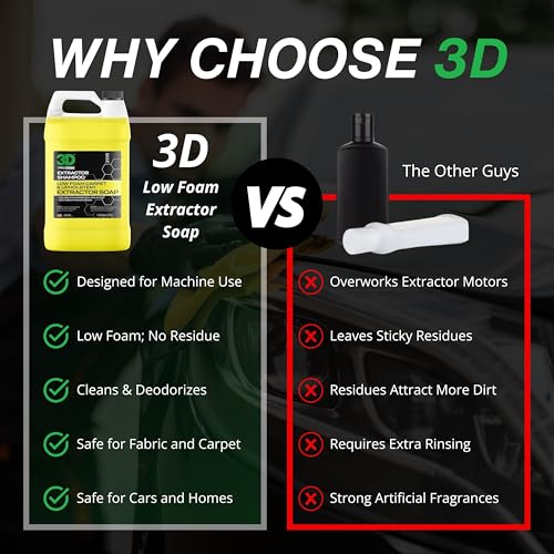 Extractor Carpet Cleaner Shampoo for Machine Use - Upholstery Cleaner, Stain Remover & Odor Eliminator - Low Foam, No Residue Formula 1 Gallon - view 2