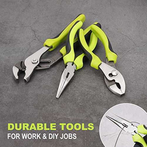 220-Piece Home Tool Set, Household Repairing Tool Kit, Green - view 4