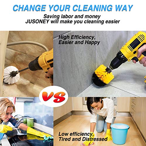 Drill Brush Scrub Pads 38 Piece Power Scrubber Cleaning Kit - All Purpose Cleaner Scrubbing Cordless Drill for Cleaning Pool Tile, Sinks, Bathtub, Brick, Ceramic, Marble, Auto, Boat - view 2