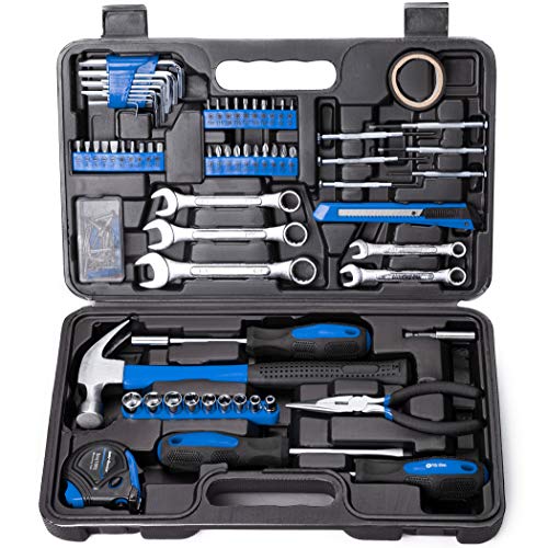 148-Piece Household Tool Set, Blue Tool Kit with Plastic Toolbox - view 2