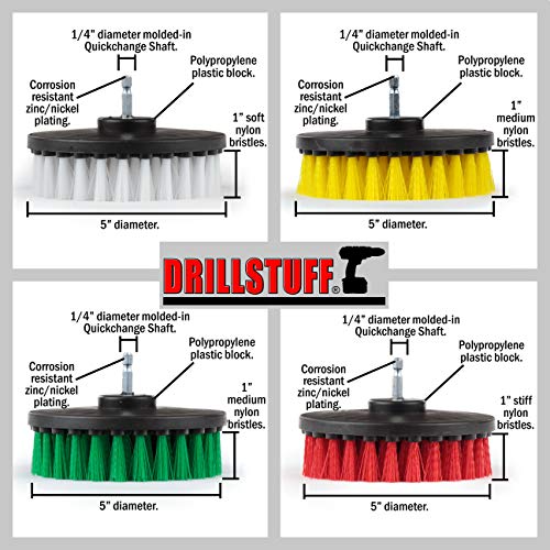 Cleaning Supplies - Drill Brush Power Scrubber Multi Use Kit - Deck Brush - view 5