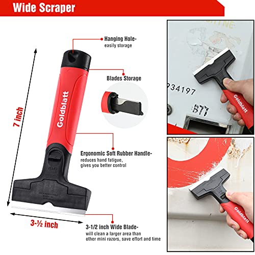 2 Piece Razor Scraper Tool with 20-piece Blades, Razor Holder - view 3