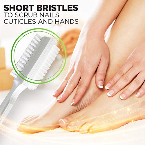 Hand 'N Nail Brush – Break & Odor Resistant Fingernail & Toenail Cleaner – for Everyday Grooming & Cleaning Finger Nails, Toe Nails, Cuticles, Hands & Feet (White) - view 3