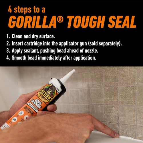 100% Silicone Waterproof Caulk, All-Purpose, White, 10 oz Cartridge - view 4