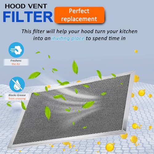 2-Pack 97007696 Range Hood Grease Filters, 8.75" x 10.5" x 0.4" - Upgraded Stainless Steel Frame & Aluminum Mesh Charcoal Combo, Compatible with Bro.an Range Hood (Replaces 97005687 & 6105C) - view 4