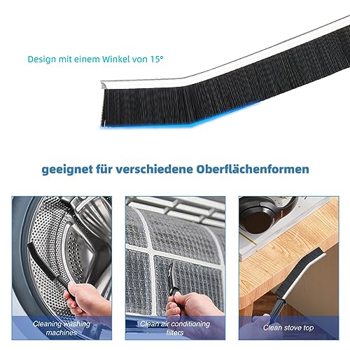 Cleaning Brush,Hard Bristle Crevice Cleaning Brush UK 3 Pcs Bathroom Crevice Gaps Brush Groove Crevice Cleaning Tool for Narrow Corners in Home Kitchen Bathroom and Window - view 5