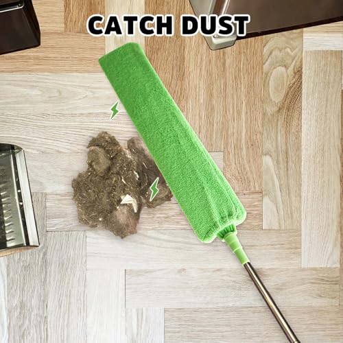 Retractable Gap Dust Cleaner Under Appliance Cleaning Tool, Flat Duster for Under Refrigerator Fridge Stove Couch Bed, Skinny Thin Duster for Tight Spaces - view 2