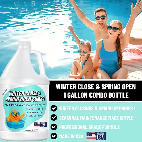 Pool Closing Kit – Winterizing Formula for Above-Ground & In-Ground Pools | Liquid All-in-One Treatment + Spring Opening Support (1 Gallon), Winterizing Kit, Pool Start-Up, Pool Chemicals - view 2