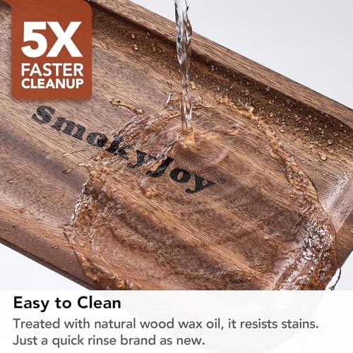 Wooden Rolling Tray Set, 10.8 Inch Walnut Wood Trays Bundle - view 5