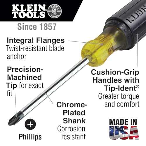 85146 Screwdriver Set with Magnetizer/Demagnetizer for Magnetic Tips 3 Slotted, 3 Phillips, Home Improvement, 7-Piece - view 3