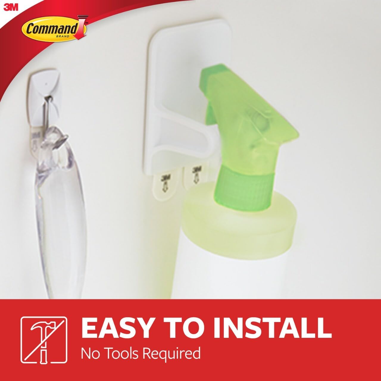 Spray Bottle Hangers, 2 Pack | Spray Bottle Hanger, Cbainet Door Organizer For Cleaning Bottles, No Tools Required, Removes Cleanly - view 4