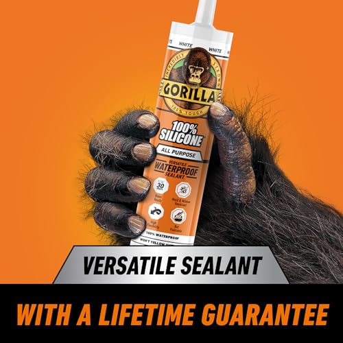 100% Silicone Waterproof Caulk, All-Purpose, White, 10 oz Cartridge - view 2