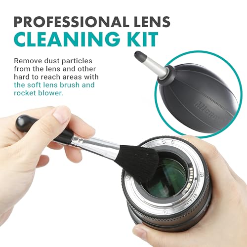 Deluxe Essentials DSLR Camera Cleaning Kit with 10 APS-C Cleaning Swabs, Sensor Cleaning Fluid, Rocket Air Blower, Lens Pen, Soft Brush, 2X Small and 2X Large Microfiber Cloths and Carrying Case - view 4