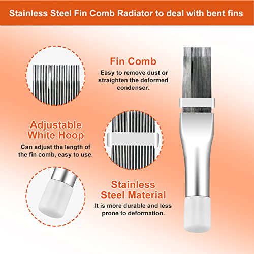 Fcr6 Air Conditioner Fin Comb Set 3PCS AC Fin Comb Straightener Include Fcr6 Fin Comb, Metal Radiator Fin Comb and Plastic Air Conditioner Fin Comb Radiator Comb - view 4