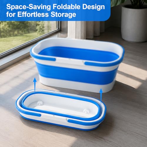 Window Cleaning Kit, Window Washing Kit with 3 Gallon Collapsible Bucket, 14-Inch Squeegee & 15-Inch Scrubber, 76-Inch Extendable Pole, Window Washing Equipment for Home & Commercial (76 inch) - view 4