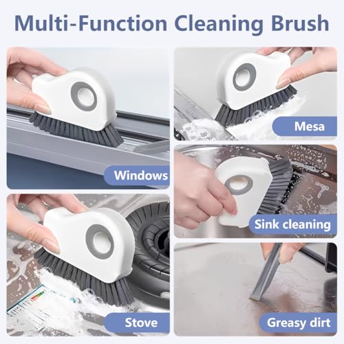 2 in 1 Groove Cleaning Brush, Window Track Cleaning Tools (Gray) - view 6