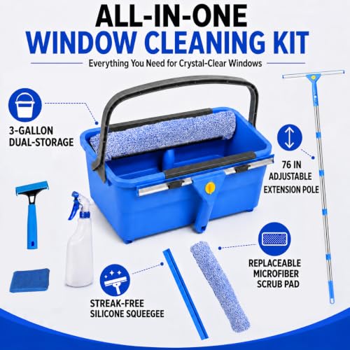 Professional Window Cleaning Kit with 3 Gallon Bucket - view 2