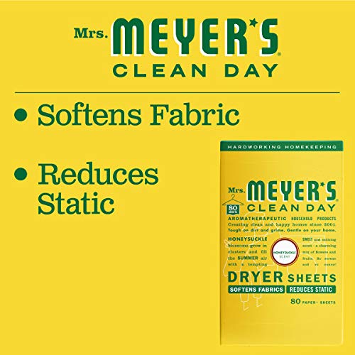 CLEAN DAY Dryer Sheets, Fabric Softener, Honeysuckle, 80 Count - view 5