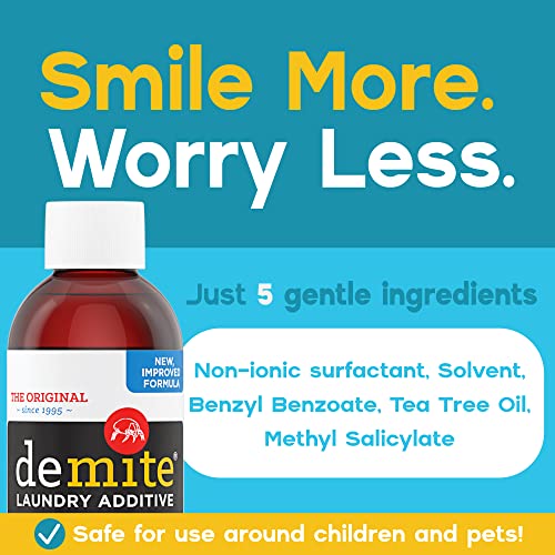 Laundry Additive - Dust Mite Waste Remover for Allergy Relief, Treatment for Bedding & Clothes, Safe for Children & Pets, Fragrance-Free Gentle Formula, Use with Any Laundry Detergent, 8 fl oz - view 6
