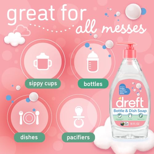 Bottle and Dish Soap | Made to Clean Baby Bottles, Sippy Cups, Pacifiers, Breast Pumps, & More | Gently Removes Milk Film & Odors | Plant Based, Fragrance Free Dish Soap | 18 Fl Oz (Pack of 3) - view 4