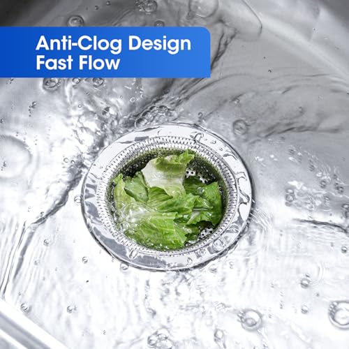 2 Pack 4.5 Inch Kitchen Sink Drain Strainer with Handle - view 7