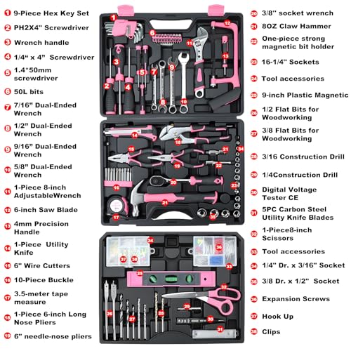 412 Piece Tool Set, Home Repair & Auto Tool Kit with Storage Organizer - view 3