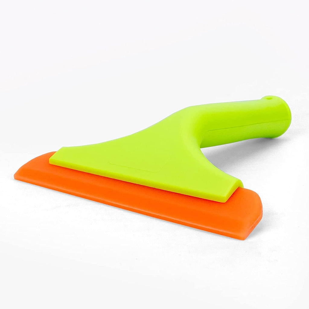 Super flexible silicone squeegee, auto water blade, water wiper, shower squeegee, 5.9'' blade and 7.5'' long handle, for car windshield, window, mirror, glass door - view 2
