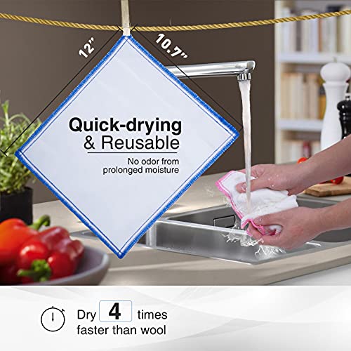 Naturally Wood Fiber Cleaning Cloth, 10 Pack (12" x 10.7" Each) - view 5