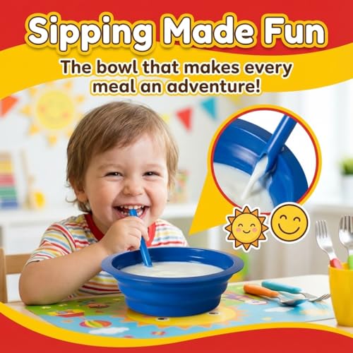 20 Oz Cereal Bowls with Built-In Straws (6-Pack) for Kids & Toddlers - view 5