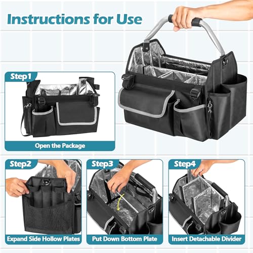 Wearable Cleaning Caddy Organizer with Divider & Support Pad - view 4