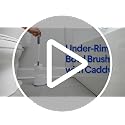 Corner Toilet Bowl Brush with Under Rim Scrubber, Includes Corner Storage Caddy, White - view 7