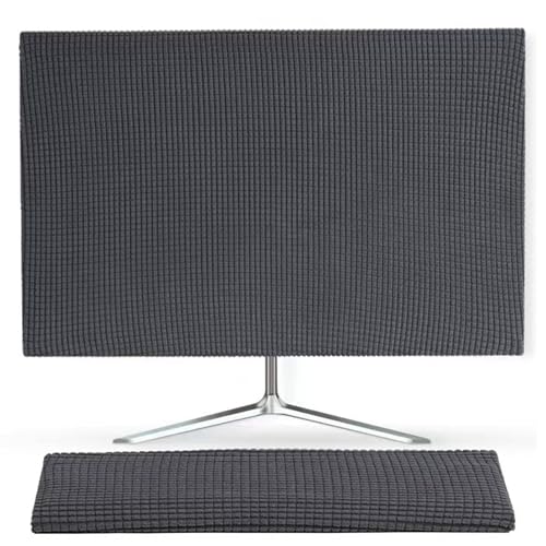 Monitor Dust Cover Keyboard Covers Case Anti-Static Dustproof Protective Cover for LCD/LED/HD Panel Case Computer Sleeve Compatible with PC, Desktop and TV (Dark Grey, 23-26inch)
