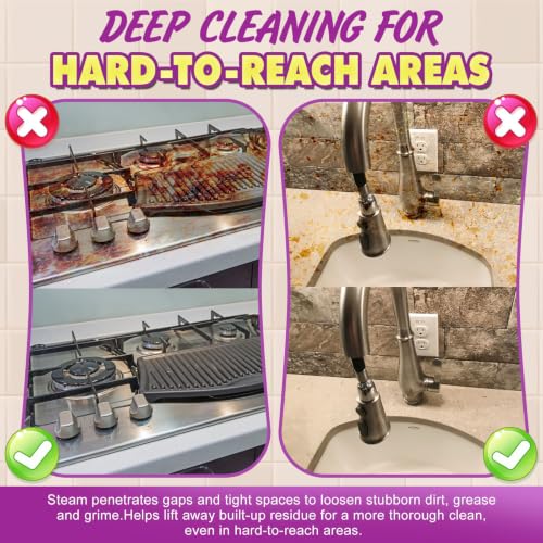 1200W Handheld Steam Cleaner for Home, Pressurized Steamer for Cleaning - view 3