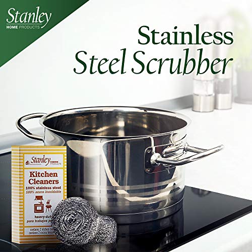 Stainless Steel Scrubbers – Rust Resistant Sponge for Pots, Pans, Grills, Ovens, Sinks and Tools – Metal Scrubbers for Kitchen & Garage Cleaning (3 Pack - 6 Count) - view 3