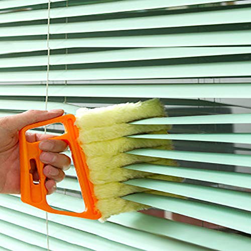 2 Pcs Blind Cleaner Washable Window Dusting Cleaner Tool Mini Blind Duster Brush Dust Clean Venetian Blind Brush Window Air Conditioner Duster Dirt with 7 Slat Handheld Household Kitchen Cleaning - view 5