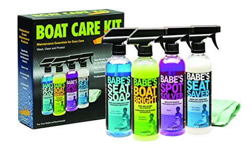Babe’s Boat Care Kit – Complete Boat Cleaning & Protection Set for New Owners – Includes Boat Bright, Seat Soap, Spot Solver & More